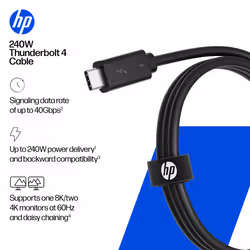 HP 240W Thunderbolt 4 Cable - Additional view 4