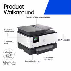HP OfficeJet Pro 9125 Wireless Color Printer - Additional view 3