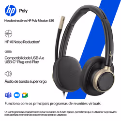 HP Poly Mission 815 Monaural USB Wired Headset (Bulk) - Additional view 4