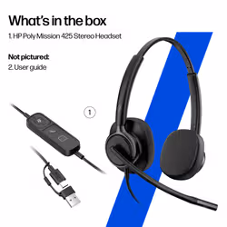 HP Poly Mission 425 Stereo USB Wired Headset - Additional view 4