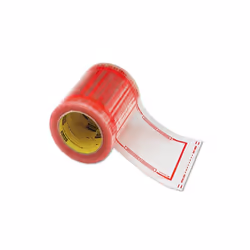 3M 82405 Pouch Tape Shpg. Doc. Protect System  5&apos;&apos; x 6&apos;&apos;  Clear w/Orange Border  500/roll