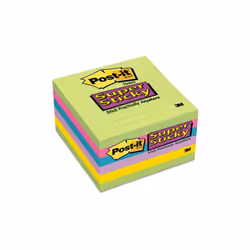 3M 6756SSUC Super Sticky Ultra Notes  4 x 4  Five Colors  Six 90-Sheet Pads Pack