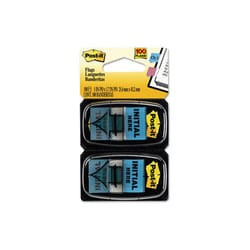 3M 680IH2 Message Flags    Initial Here    Blue  Two 50-Flag Dispensers per Pack