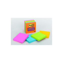 3M Company MMM6545SSAN Sticky note Notes Super Sticky Neon Fusion Colors 3 X 3 5 Pads