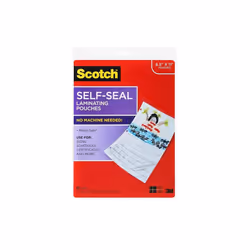 3M LS854-10G Self-Sealing Laminating Pouches, Gloss Finish - Letter Size