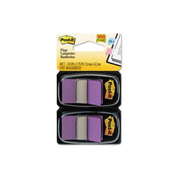 3M 680PU2 Standard Tape Flags in Dispenser  Purple  100 Flags per Dispenser