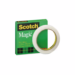 3M 810122592 Magic Office Tape 1/2'' x 72 Yards 3'' Core Clear