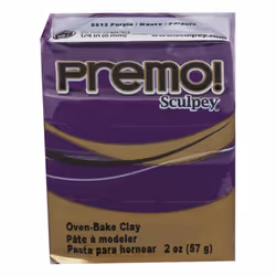 Sculpey Premo Polymer Oven-Bake Clay  Purple  Non Toxic  2 oz. bar  Gr