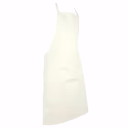 Full plain apron with front pocket for chefs, butchers, kitchen cooking, craft, and baking. - Cream