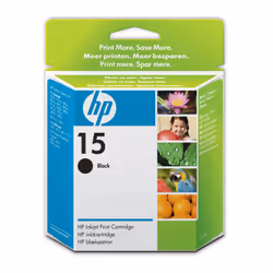 HP 15 Large Black Original Ink Cartridge, Black, Pigment-based ink, 1 pc(s), 500 pages