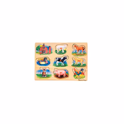 Farm Animal Sound Puzzle | Wooden Jigsaw Puzzles for 2 year olds | Baby Puzzles | Wooden Peg Puzzles | Toddler Sound Puzzle | ...