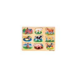 Farm Animal Sound Puzzle | Wooden Jigsaw Puzzles for 2 year olds | Baby Puzzles | Wooden Peg Puzzles | Toddler Sound Puzzle | Gift for Boys & Girls