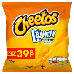 Full Box of 30 Cheetos Crunchy Cheese Snacks Crisps 30g Bags