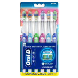Oral-B Toothbrush Indicator Color Collection Soft 6 Count