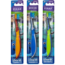 Oral-B Kids Pixar Toothbrush  Children 3+  Extra Soft (Characters Vary) - Pack of 3