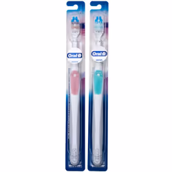 Oral-B Gum Care Extra Soft Toothbrush for Sensitive Teeth and Gums  Compact Small Head  (Colors Vary) - Pack of 2