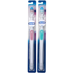Oral-B Gum Care Extra Soft Toothbrush for Sensitive Teeth and Gums  Compact Small Head  (Colors Vary) - Pack of 2