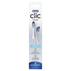Oral-B Clic Toothbrush Ultimate Clean Replacement Brush Heads  White  2 Count
