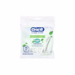 Fresh Mint Floss Picks with Scope Freshness, Shred Resistant, 75 Count