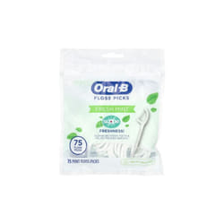 Fresh Mint Floss Picks with Scope Freshness, Shred Resistant, 75 Count