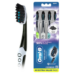 Oral-B Pro-Flex Charcoal Manual Toothbrush  Soft  4 Count
