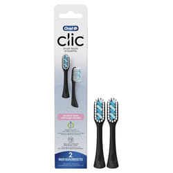 Oral-B Clic Toothbrush Sensitive Clean Replacement Brush Heads  Black  2 Count