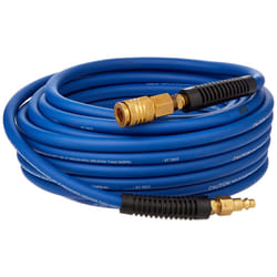 Estwing E1450PVCR 1/4"" x 50' PVC / Rubber Hybrid Air Hose with Brass 1/4"" NPT Industrial Fitting and Universal Quick Connect Coupler