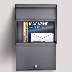Mail Boss 7161 Metro Locking Security Wall Mount Mailbox  Granite Medium