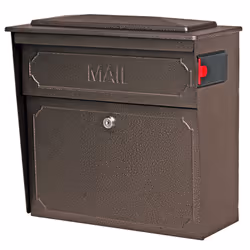 Mail Boss 7174 Townhouse  Bronze Wall Mount Decorative Locking Security Mailbox For Home Medium