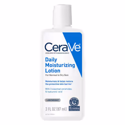 ceraVe Daily Moisturizing Lotion  3 Ounce  Face & Body Lotion for Dry Skin with Hyaluronic Acid  Fragrance Free