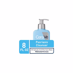 ceraVe cleanser for Psoriasis Treatment  With Salicylic Acid for Dry Skin Itch Relief & Latic Acid for Exfoliation  Fragrance Free & Allergy Tested  8
