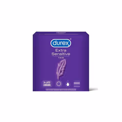 Durex Extra Sensitive Extra Lubricated Latex Condoms - 24 Count
