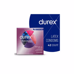 Durex Pleasure Pack Assorted Condoms, Exciting Mix of Sensation and Stimulation, Natural Rubber Latex Condoms for Men, FSA & ...