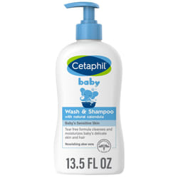 Baby Wash & Shampoo with Organic Calendula ,Tear Free , Paraben, Colorant and Mineral Oil Free , 13.5 Fl. Oz