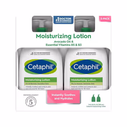 Cetaphil Moisturing Lotion Dry to Normal Sensitive Skin with Avocado Oil and Essential vitamins B5 & B3-20 fl oz 2 Count