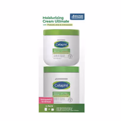 Cetaphil Moisturizing Cream Ultimate with Prebiotic Aloe Very Dry to Dry Sensitive Skin 2 Pack - 20 Ounce and 16 Ounce