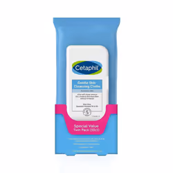Cetaphil Face and Body Wipes Gentle Skin Cleansing Cloths 50 Count Twin Pack for Dry Sensitive Skin Flip Top Closure G ...