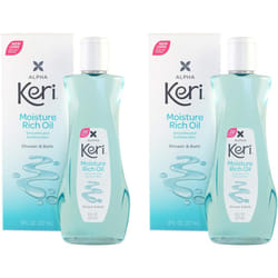 Keri Moisture Rich Shower Bath Oil  Clear  8 Ounce (Pack of 2)
