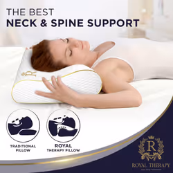 Royal Therapy Memory Foam Pillow  Cervical Pillow  King Contour Pillow  Side Sleeper Pillow  Orthopedic Pillow  Neck Support Pillow  Pillow