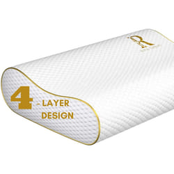 Memory Foam Pillow  Cervical Pillow  4-Layer Queen  Contour Pillow  Side Sleeper Pillow  Orthopedic Pillow  Neck Support Pillow  Pillow for