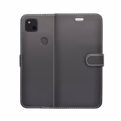 For Google Pixel 4a Wallet Flip PU Leather Pouch Case Cover - Black