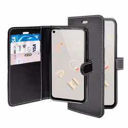 For Google Pixel 4a Wallet Flip PU Leather Pouch Case Cover - Rose Gold