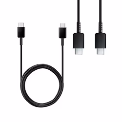 Official Samsung EU 2 Pin EP-TA800EBE Quick Charge Adapter 25W USB Type C Black - Plug And Cable