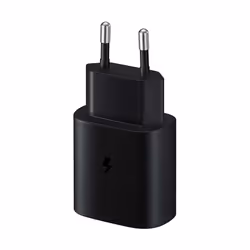 Official Samsung EU 2 Pin EP-TA800EBE Quick Charge Adapter 25W USB Type C Black - Plug Only