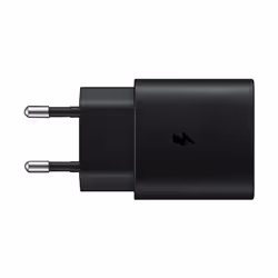 Samsung EU 2 Pin 2 Amp 25 Watt Super Fast Mains Charger USB-C Data Cable Black - Adapter Only