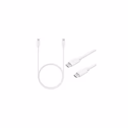 Official Samsung 2 Pin 2 Amp 25 Watt Super Fast Mains Charger USB-C Data Cable In White - Cable Only