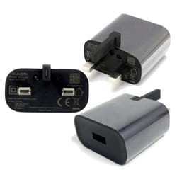 Genuine Xiaomi Charger 2.5A 3 Pin UK Wall Plug MDY-08-EP Only No Cable - Black