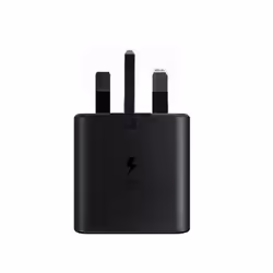 Official Samsung UK 3 Pin 2 Amp 25W Fast Mains Charger USB-C Data Cable In Black