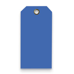 Blank Heavy Duty 15 Mil Waterproof Plastic Tags - Equipment - Valve - Backpack - Pack of 100 4 x 8  Dark Blue