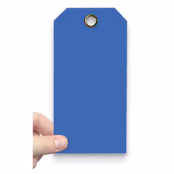 Blank Heavy Duty 15 Mil Waterproof Plastic Tags - Equipment - Valve - Backpack - Pack of 100 4 x 8  Dark Blue